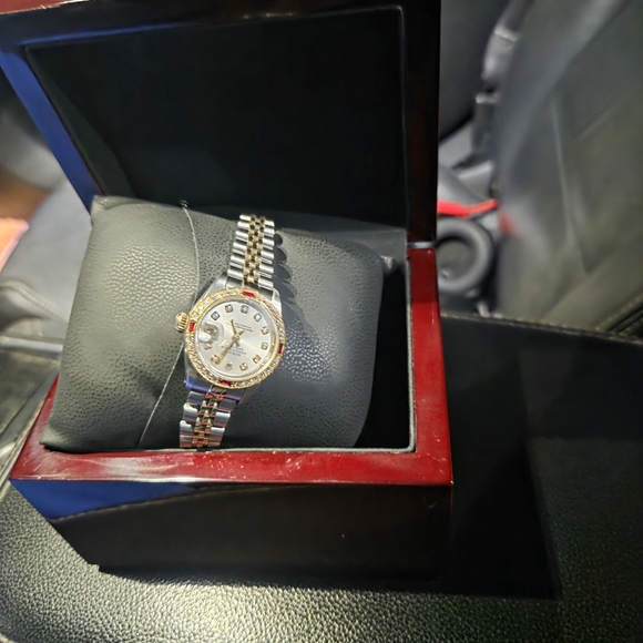 Rolex Ladies Two-Tone Silver and Gold Wristwatch - Picture 3 of 4